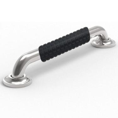 Imagem de Barra de Apoio 30cm Inox Suporte Antiderrapante Idoso Deficiente Segur