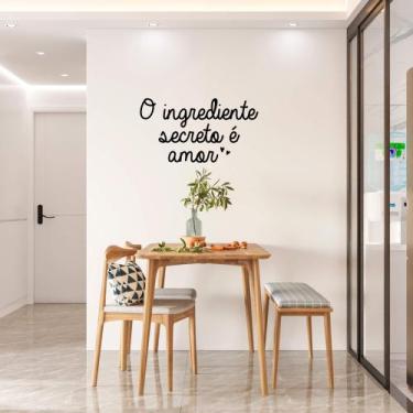 Imagem de Adesivo Decorativo Frase O Ingrediente Secreto é Amor Decoração Cozinh