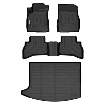 Imagem de Binmotor - Conjunto de tapetes de carro e forro de carga para Buick Encore GX AWD 2020-2024 2025, 2020-2025, tapetes de 2 fileiras com conjunto de tapetes de carga, tapetes de acessórios de carro TPE