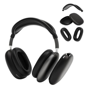 Imagem de Capa de silicone para AirPods Max fones de ouvido, capa para fone de ouvido/capa para fones de ouvido/capa de cabeça para AirPods Max (USB-C/Lightning) (2024/2020), acessórios 3 em 1 protetor de
