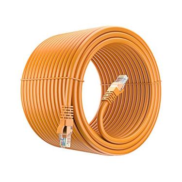 Imagem de Maximm Cabo Ethernet Cat 6 de 250 pés, 100% cobre puro, cabo LAN Cat6, cabo de Internet, cabo patch e cabo de rede - UTP (laranja) 70 metros