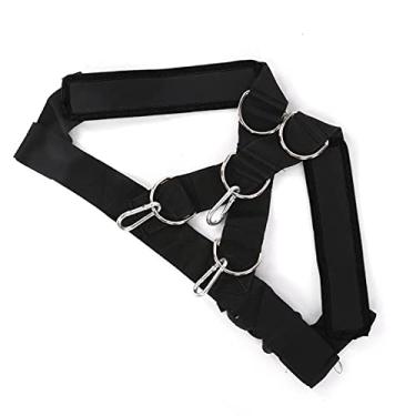 Imagem de Colete de Treinamento Com Alça de Ombro para Suporte de Peso, Alças Acolchoadas para Faixas, trenó Puxador, (Preto)