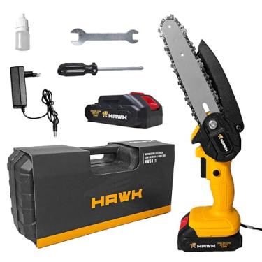 Imagem de Motosserra 15cm 550w Sem Fio Hawk Lâmina de Sabre com Bateria de Lítio (Amarelo)