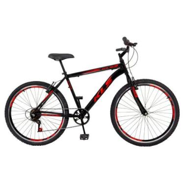 Imagem de Bicicleta Aro 26 Alumínio Kls Sport Gold V-Brake Mono 7V, Preto, Verme