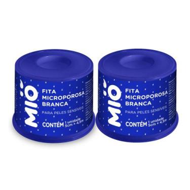 Imagem de Kit 2 Fita Microporosa Mió Branca para Peles Sensíveis 5cm X 4,5m 1 Un