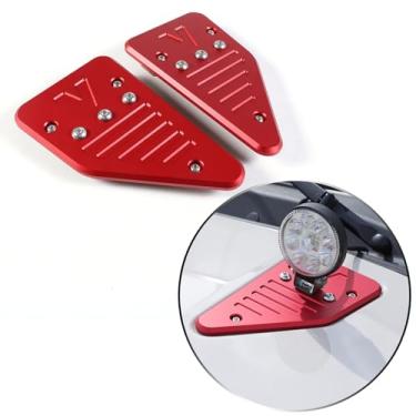 Imagem de Hudiriy Peças De Reposição Para Guarnição Do Capô Do Carro Compatíveis Com Ineos Grenadier 2020-2024 Capa De Expansão Do Capô Suporte De Farol De Busca Multifuncional Acessórios Externos (Vermelho)