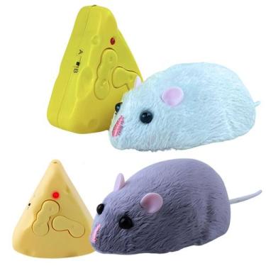 Imagem de Brinquedo Interativo Para Gatos Rato Com Movimento Controle Remoto - C