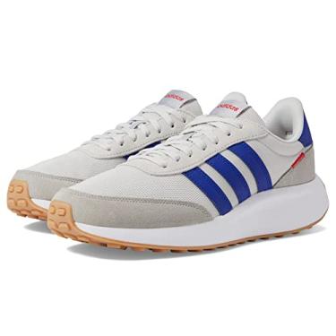 Imagem de adidas Tênis de corrida masculino anos 70, Cinza/azul lúcido/melhor escarlate, 45