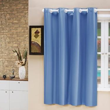 Imagem de Cortina Blecaute PVC Folha Única 1,00M x 80CM para Parede Janela Banheiro Sala Cozinha (AZUL BEBE)