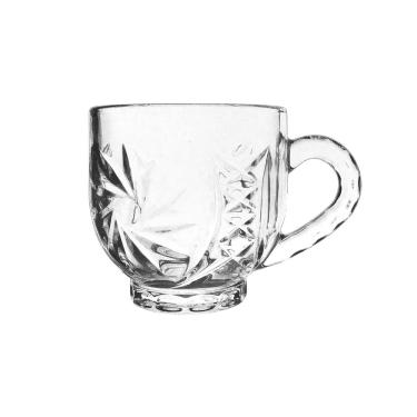 Imagem de Jogo 6 Xícaras De Vidro Transparente Para Chá Café 210ml Bebidas Cozinha Mesa Posta Pre...