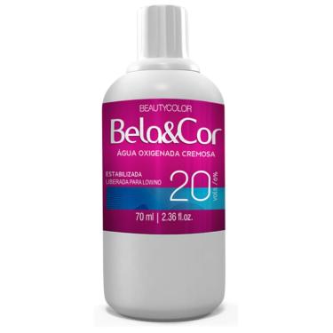 Imagem de Água Oxigenada Cremosa 20 Volumes 70ml Bela&Cor Beauty Color Revelador Profissional