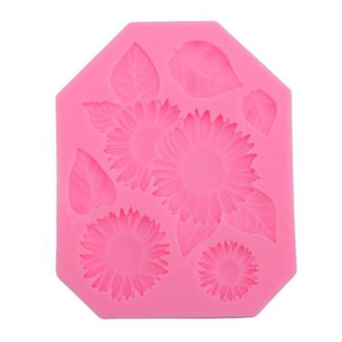 Imagem de Moldagem de Silicone de Girassol, Molde de Doces de Chocolate Não Bastão para Decoração de Bolo Fácil de Usar Com Recursos Multi -funcionais Adequados para Amantes de Girassol