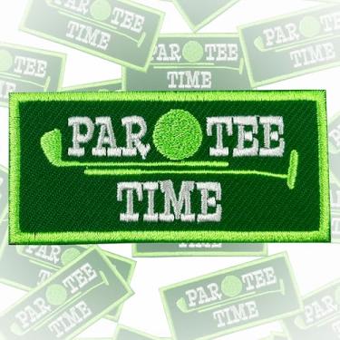 Imagem de Parotee Time Patch de 7,6 cm, aplique bordado para roupas, mochilas, chapéus, golfe engraçado, humor, faça você mesmo, golfistas, presentes, acessórios, presentes para mãe, pai, amigos, colegas de