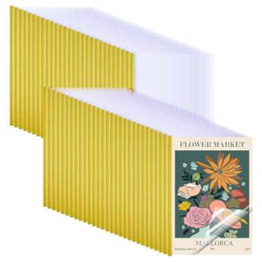 Imagem de Thenshop 100 capas de relatório transparentes com barras deslizantes, barra deslizante, pasta de arquivo, pasta de plástico para arquivos, papel, livro, retomar cartas, escritório, capacidade para 30