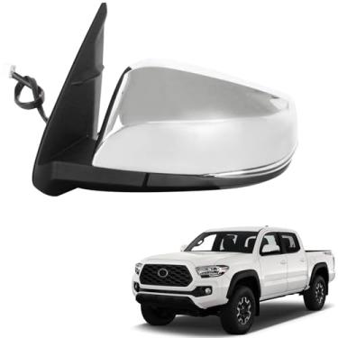 Imagem de Liizoo Espelho lateral para porta de carro compatível com Toyota Tacoma 2016-2023 lado esquerdo do motorista | TO1320360|energia|sinal|calor|monitor de ponto cego| Chrome LH- 8 pinos