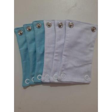 Imagem de Kit 6 extensor de body bebê - Pepeu e soso, azul e branco