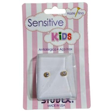 Imagem de Brinco Studex Sensitive Kids Aço Cirúrgico e Esterilizado, Cristal red