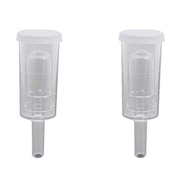Imagem de 2 peças de bloqueio de ar simples para fermentação de cerveja com tampa para fermentação de cerveja com ilhós de bolha dupla
