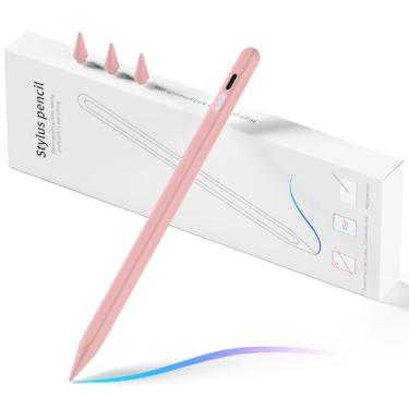 Imagem de JEDOUBAL Caneta Stylus para iPad, lápis de carregamento rápido para pad com rejeição de palma, sensibilidade de inclinação para iPad 6-10, Pro 27.9 cm/32.8 cm/M4, Air 3/4/5/M2, Mini 5/6, rosa