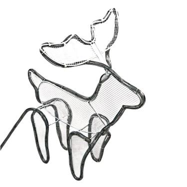 Imagem de Armação De Rena Com Trenó Natalina Led 127v