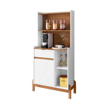 Imagem de Cantinho Do Café Bari Com 1 Porta E Pés De Madeira Maciça Branco cedro