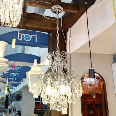 Imagem de Pendente Tupiara Malipiero Cromado C- Cristais 4 Lamp 5204cr