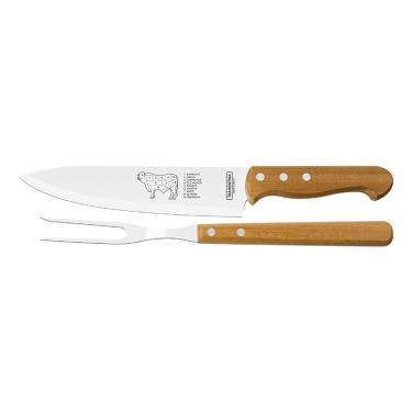 Imagem de Kit Churrasco 2 Peças Tramontina 22399074 Madeira Natural