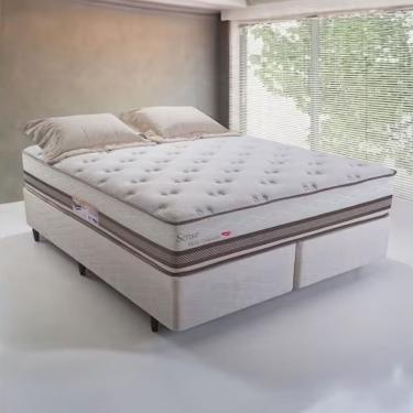 Imagem de Cama Box Queen Size Herval Sense Com Molas Ensacadas Bege