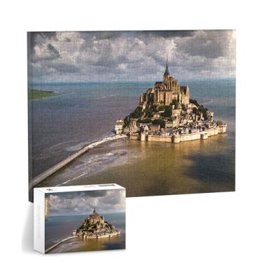 Imagem de PieceRelax Quebra-Cabeças De Arte Em Tela Para Adultos - Henry D'Arc, Ilha Mont Saint-Michel, França Presente Exclusivo E Decoração Casa Com Quebra-Cabeça Plástico Sala Estar Quarto [Hn1313]