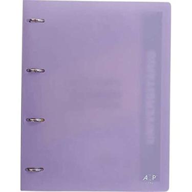 Imagem de Caderno Fichário Argolado Pastel PP C/Bloco + 6 Divisórias (Lilas)