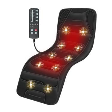 Imagem de COMFIER Tapete de massagem de corpo inteiro, almofada de cadeira de massagem vibratória de aquecimento com 10 motores de vibração, 5 modos de massagem e desligamento automático, presente para homens e
