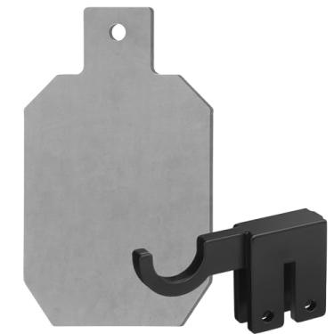 Imagem de Zonon Alvos de aço AR500 de 3/20.3 cm para tiro, placas de alcance de tiro com gancho em T interligado, corte plasma construído para caber no poste T padrão