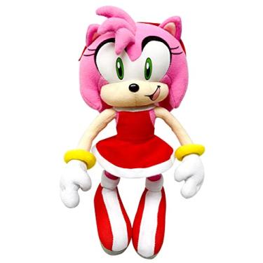 Imagem de GE Animation GE-52635 Sonic The Hedgehog 9" Amy Rose in Red Dress Stuffed Plush
