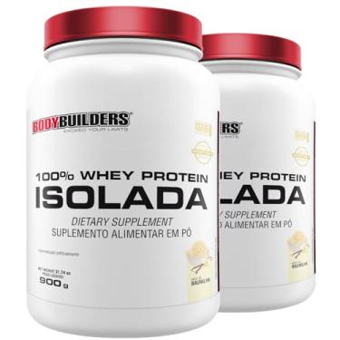 Imagem de Kit 2x Whey 100% Isolada Baunilha 900g - Bodybuilders