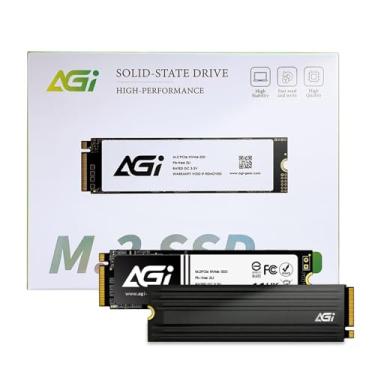 Imagem de AGI SSD de 1 TB, AI828 PCIe NVMe 4.0 M.2 2280 Gen4x4 com dissipador de calor, leitura de até 7400 MB/s, funciona com PS5, unidade de estado sólido interna 3D NAND - AGI1T0G44AI828