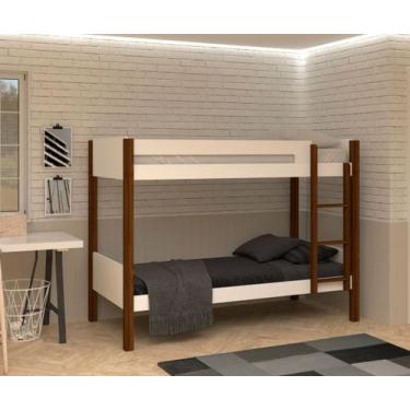 Imagem de Beliche Infantil De Madeira Maciça e Mdf Woodstore, Branco