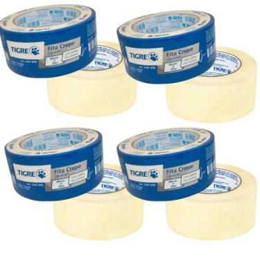 Imagem de Fita Crepe Uso Geral Profissional Pintura 48Mmx50M Kit 4 Un - Tigre