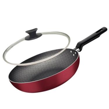 Imagem de Frigideira Grande Tramontina Wok 28cm Antiaderente Com tampa