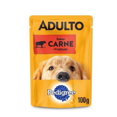 Imagem de Ração Úmida Pedigree Adulto Raças Médias E Grandes Carne Sachê 100g