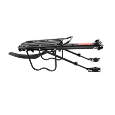 Imagem de YIJU Suporte traseiro para bicicleta, suporte traseiro para bicicleta com liberação rápida, liga de alumínio com lanternas traseiras de segurança, com para-lama