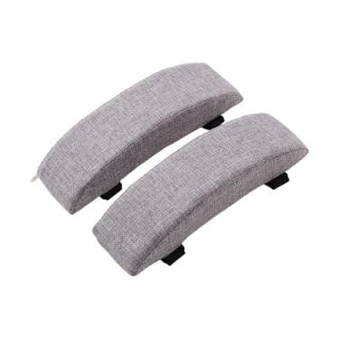 Imagem de KiBcsLic Almofada de Apoio de Braço para Cadeira de Escritório, Acolchoamento Espesso para Cadeiras de Mesa, Cinza Claro, Tamanho real