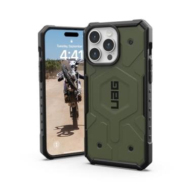 Imagem de URBAN ARMOR GEAR Capa UAG [Versão atualizada] Compatível com iPhone 15 Pro Max 17.0 cm Pathfinder Olive Drab Ímã Embutido Compatível com MagSafe Capa protetora robusta de grau militar à prova de