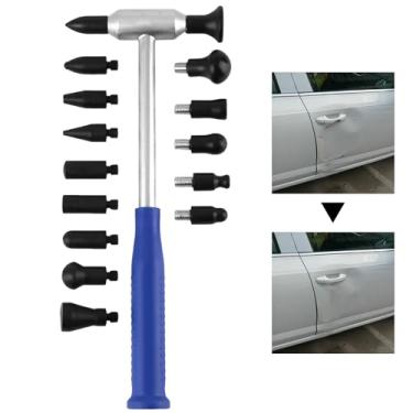 Imagem de Removedor de Amassados para Carros,Remoção de Danos na Carroçaria de Veículos | Ferramentas Multifuncionais de Reparo de Amassados Seguras para Pintura com 15 Pontas Intercambiáveis para Carros e Cami