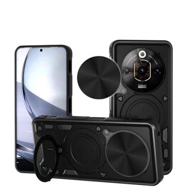 Imagem de Elubugod Capa compatível com ZTE Nubia Focus Pro 5G, com capa de lente de câmera deslizante compatível com ZTE Nubia Focus Pro 5G Z2351N, capa preta