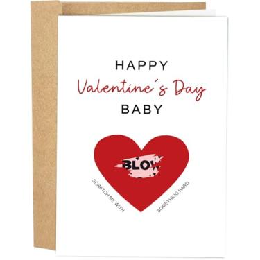 Imagem de Naixiwen Cartão de raspadinha de dia dos namorados sujo para homens, cartão de dia dos namorados da namorada esposa, cartão engraçado de dia dos namorados para namorado, marido, cartão de revelação em