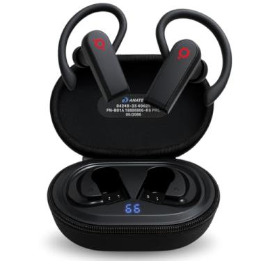 Imagem de Fone de Ouvido, Bluetooth 5.4, IPX5 à Prova D'Água, 45h de Bateria, C/Microfone Embutido. Design Esportivo e Ergonômico, Para Corridas, Atividades Físicas, Videogame, Compativel IPhone e Android