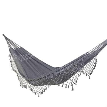 Imagem de Rede de Dormir e Descanso Jeans Casal 100% Algodão Jaguaruana. (Cinza)