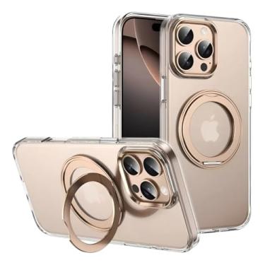 Imagem de Case com suporte magnético desert titanium para iphone 16 pro - Proteção contra impacto