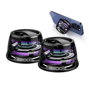 Imagem de Caixa de Som Portátil Bluetooth Magnética G200 RGB - Mini Caixa de Som G200 com Luz LED - 2 unidades
