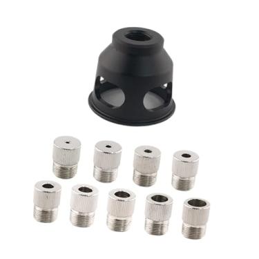 Imagem de Baoblaze Conjunto de gabarito de cavilha autocentrante, furador vertical, localizador de furos de madeira portátil com buchas de perfuração, Preto